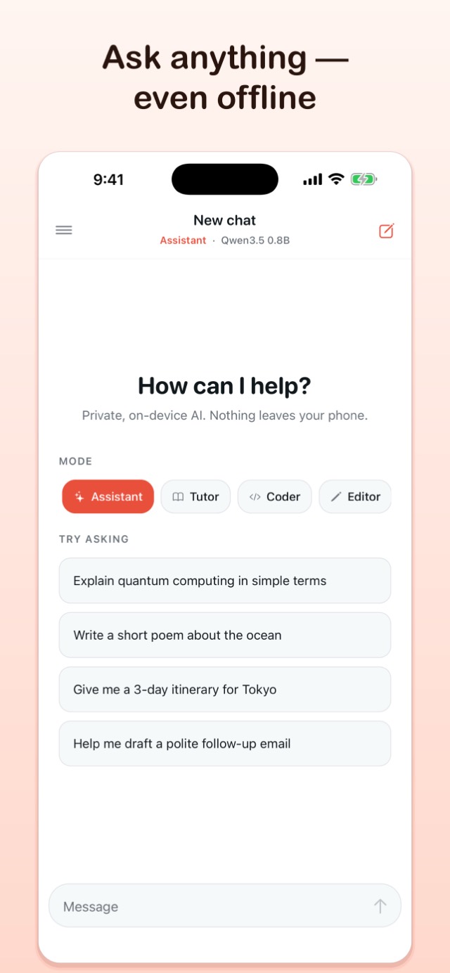 Start a new private chat